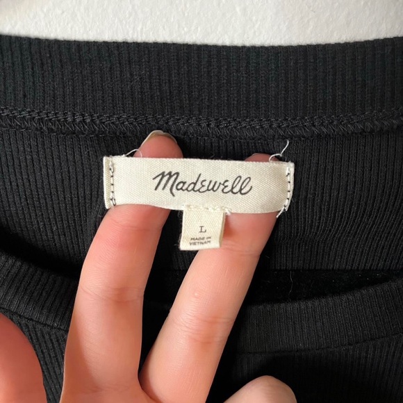Madewell plain ribbed black long sleeve - Picture 3 of 4